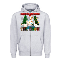 Heather Grey honking through the snow Zipper Hoodie - Zillion Design Studio