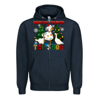 Navy honking through the snow Zipper Hoodie - Zillion Design Studio