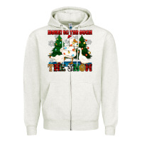 Oatmeal Heather honking through the snow Zipper Hoodie - Zillion Design Studio