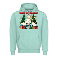 Seafoam honking through the snow Zipper Hoodie - Zillion Design Studio