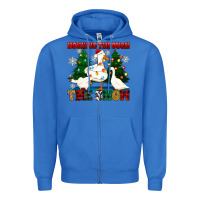 True Royal honking through the snow Zipper Hoodie - Zillion Design Studio