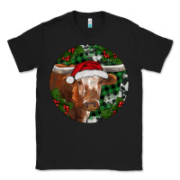 Black Longhorn Cow Christmas Classic Tee - RanaPortraitStore
