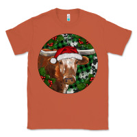 Copper Longhorn Cow Christmas Classic Tee - RanaPortraitStore