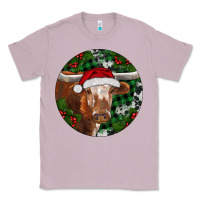 Lilac Longhorn Cow Christmas Classic Tee - RanaPortraitStore
