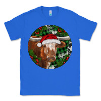 True Royal Longhorn Cow Christmas Classic Tee - RanaPortraitStore