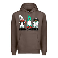 Coffee hero gnomies african american nurse gnomies medical gnomies Premium Hoodie - BarkalooDesign