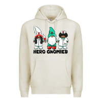 Oatmeal Heather hero gnomies african american nurse gnomies medical gnomies Premium Hoodie - BarkalooDesign