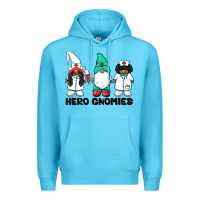 Ocean Blue hero gnomies african american nurse gnomies medical gnomies Premium Hoodie - BarkalooDesign