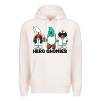 Pale Pink hero gnomies african american nurse gnomies medical gnomies Premium Hoodie - BarkalooDesign