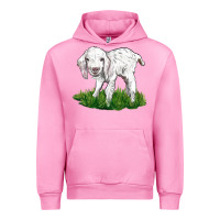 Fuchsia Pink Baby Angora Goat Urban Hoodie - LillyAllenDesigns