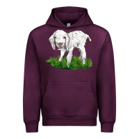 Mauve Wine Baby Angora Goat Urban Hoodie - LillyAllenDesigns