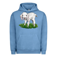 Pigment Pebble Blue Baby Angora Goat Urban Hoodie - LillyAllenDesigns