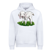 White Baby Angora Goat Urban Hoodie - LillyAllenDesigns