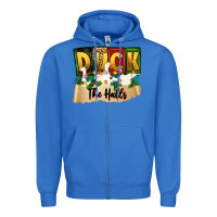 True Royal christmas duck the halls Zipper Hoodie - Zillion Design Studio
