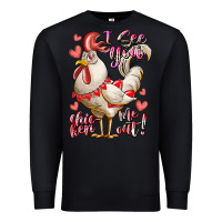 Black i see you chicken me out Premium Sweatshirt - RacoonDesign