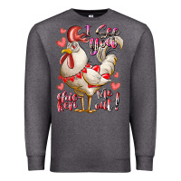 Charcoal Heather i see you chicken me out Premium Sweatshirt - RacoonDesign