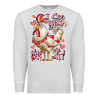 Dove Grey i see you chicken me out Premium Sweatshirt - RacoonDesign
