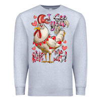 Heather Grey i see you chicken me out Premium Sweatshirt - RacoonDesign
