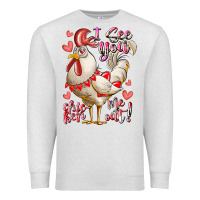 Oatmeal Heather i see you chicken me out Premium Sweatshirt - RacoonDesign