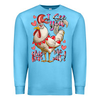 Ocean Blue i see you chicken me out Premium Sweatshirt - RacoonDesign