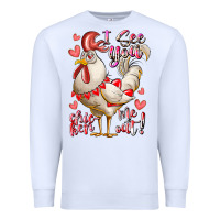 White i see you chicken me out Premium Sweatshirt - RacoonDesign