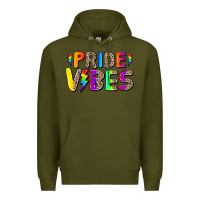 Army Green prıde vıbes Premium Hoodie - AdoDesignShop