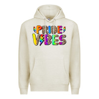 Oatmeal Heather prıde vıbes Premium Hoodie - AdoDesignShop