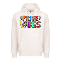 Pale Pink prıde vıbes Premium Hoodie - AdoDesignShop