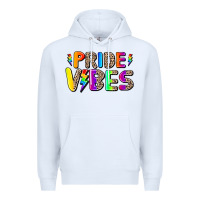White prıde vıbes Premium Hoodie - AdoDesignShop
