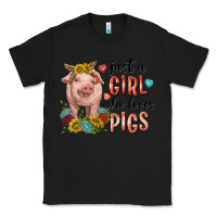 Black western just girl who loves pigs Classic Tee - texasbilliewilder