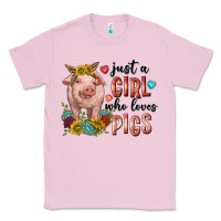 Bubblegum Pink western just girl who loves pigs Classic Tee - texasbilliewilder