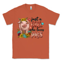 Western Just Girl Who Loves Pigs Classic Tee | Teevron