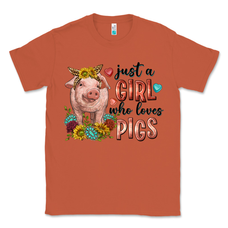 Western Just Girl Who Loves Pigs Classic Tee by texasbilliewilder | Teevron