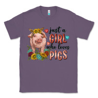 Lavender western just girl who loves pigs Classic Tee - texasbilliewilder