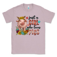 Lilac western just girl who loves pigs Classic Tee - texasbilliewilder