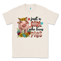 Natural western just girl who loves pigs Classic Tee - texasbilliewilder