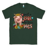 Sports Green western just girl who loves pigs Classic Tee - texasbilliewilder