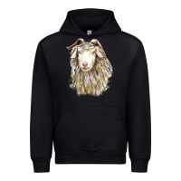 Black Angora Goat Face Urban Hoodie - LillyAllenDesigns