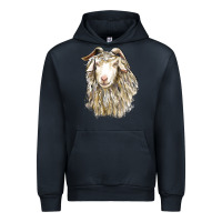 Navy Angora Goat Face Urban Hoodie - LillyAllenDesigns