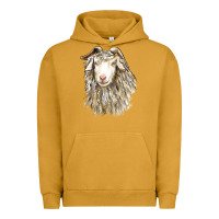 Pigment Peanut Butter Angora Goat Face Urban Hoodie - LillyAllenDesigns