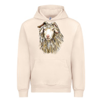Sandshell Angora Goat Face Urban Hoodie - LillyAllenDesigns