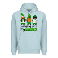 Blue Mist hanging with my gnomies african american nurse gnomies Premium Hoodie - BarkalooDesign
