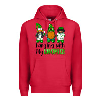Cardinal hanging with my gnomies african american nurse gnomies Premium Hoodie - BarkalooDesign