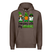 Coffee hanging with my gnomies african american nurse gnomies Premium Hoodie - BarkalooDesign