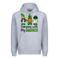 Heather Grey hanging with my gnomies african american nurse gnomies Premium Hoodie - BarkalooDesign