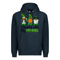 Navy hanging with my gnomies african american nurse gnomies Premium Hoodie - BarkalooDesign