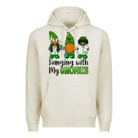 Oatmeal Heather hanging with my gnomies african american nurse gnomies Premium Hoodie - BarkalooDesign