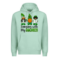 Seafoam hanging with my gnomies african american nurse gnomies Premium Hoodie - BarkalooDesign