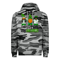 Slate Camo hanging with my gnomies african american nurse gnomies Premium Hoodie - BarkalooDesign