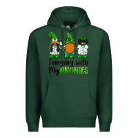 Sports Green hanging with my gnomies african american nurse gnomies Premium Hoodie - BarkalooDesign